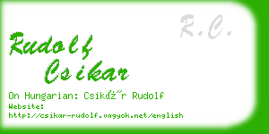 rudolf csikar business card